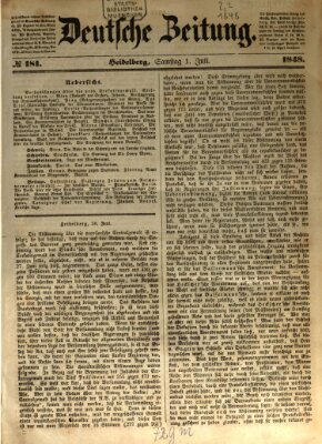 Deutsche Zeitung Samstag 1. Juli 1848