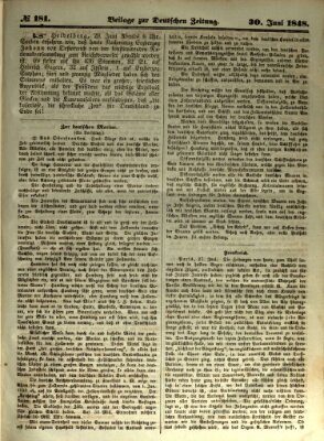 Deutsche Zeitung Freitag 30. Juni 1848