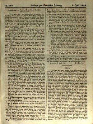 Deutsche Zeitung Sonntag 2. Juli 1848