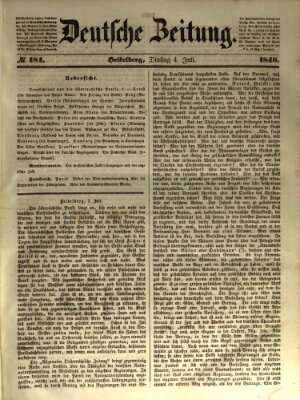 Deutsche Zeitung Dienstag 4. Juli 1848