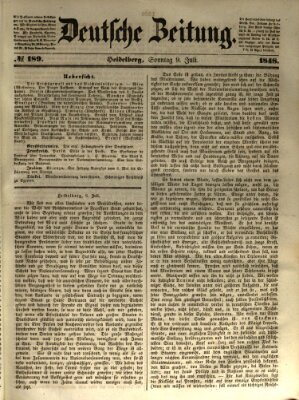 Deutsche Zeitung Sonntag 9. Juli 1848