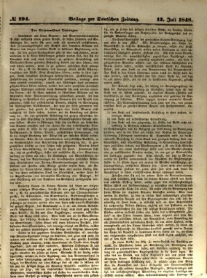 Deutsche Zeitung Donnerstag 13. Juli 1848