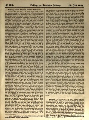 Deutsche Zeitung Dienstag 18. Juli 1848