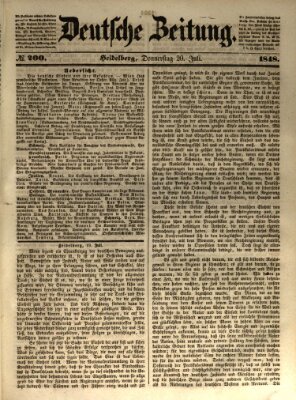 Deutsche Zeitung Donnerstag 20. Juli 1848