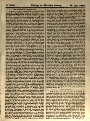 Deutsche Zeitung Mittwoch 19. Juli 1848