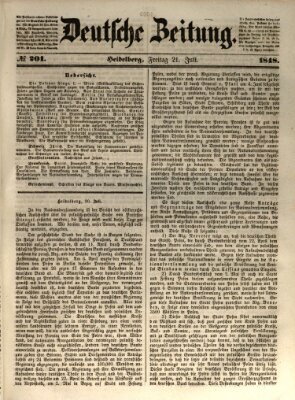 Deutsche Zeitung Freitag 21. Juli 1848