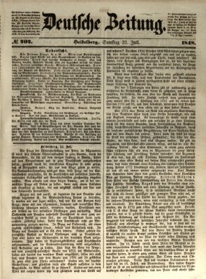 Deutsche Zeitung Samstag 22. Juli 1848