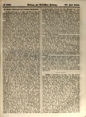 Deutsche Zeitung Samstag 22. Juli 1848