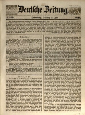 Deutsche Zeitung Sonntag 30. Juli 1848