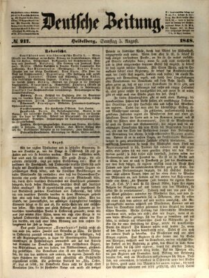 Deutsche Zeitung Samstag 5. August 1848