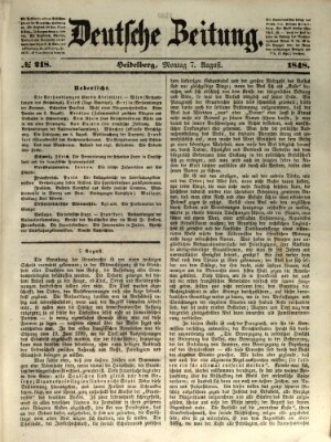 Deutsche Zeitung Montag 7. August 1848