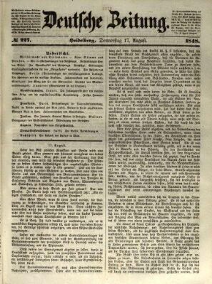 Deutsche Zeitung Donnerstag 17. August 1848