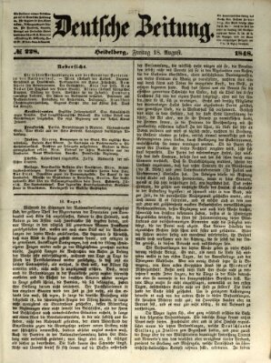 Deutsche Zeitung Freitag 18. August 1848