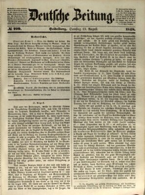 Deutsche Zeitung Samstag 19. August 1848