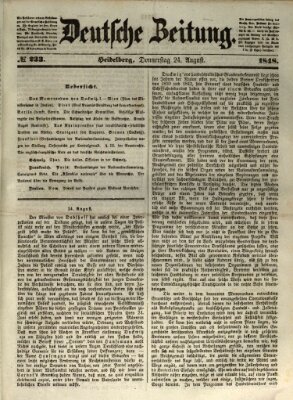 Deutsche Zeitung Donnerstag 24. August 1848