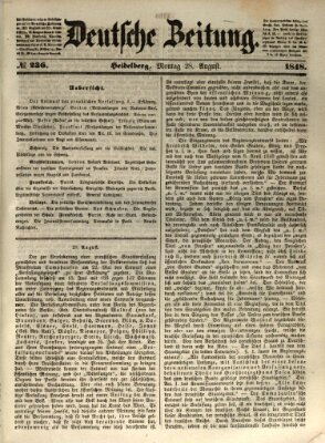 Deutsche Zeitung Montag 28. August 1848