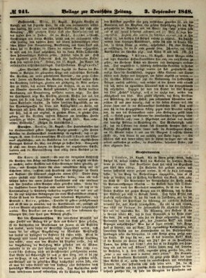 Deutsche Zeitung Sonntag 3. September 1848