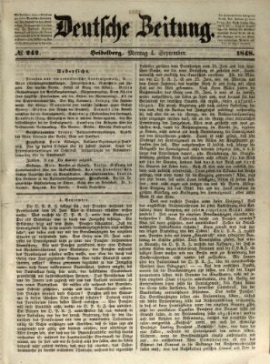 Deutsche Zeitung Montag 4. September 1848