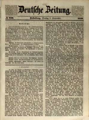 Deutsche Zeitung Dienstag 5. September 1848