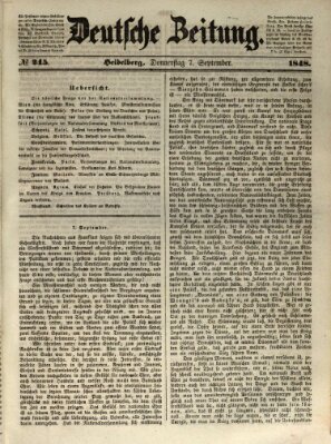 Deutsche Zeitung Donnerstag 7. September 1848