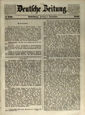 Deutsche Zeitung Freitag 8. September 1848