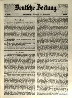 Deutsche Zeitung Mittwoch 13. September 1848