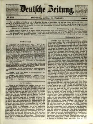 Deutsche Zeitung Freitag 15. September 1848