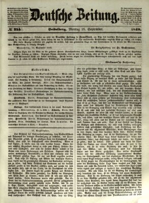 Deutsche Zeitung Montag 18. September 1848