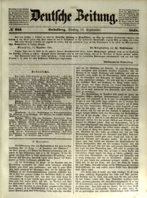 Deutsche Zeitung Dienstag 19. September 1848