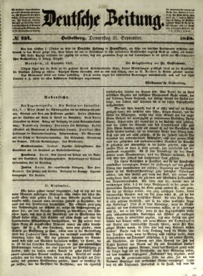 Deutsche Zeitung Donnerstag 21. September 1848