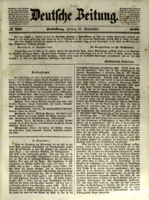 Deutsche Zeitung Freitag 22. September 1848