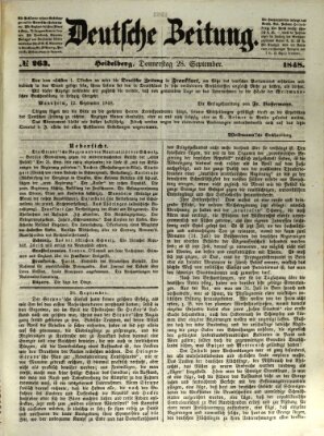 Deutsche Zeitung Donnerstag 28. September 1848