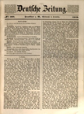 Deutsche Zeitung Mittwoch 4. Oktober 1848