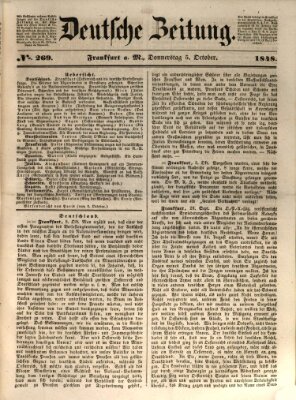 Deutsche Zeitung Donnerstag 5. Oktober 1848