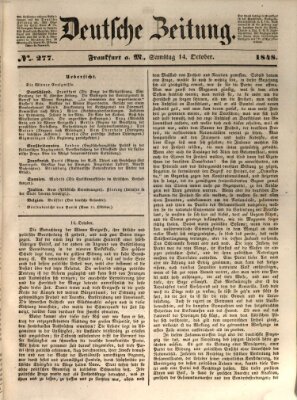 Deutsche Zeitung Samstag 14. Oktober 1848