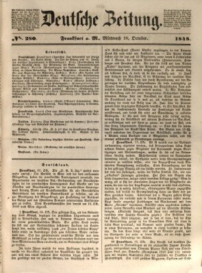 Deutsche Zeitung Mittwoch 18. Oktober 1848