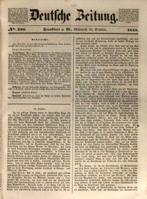 Deutsche Zeitung Mittwoch 25. Oktober 1848