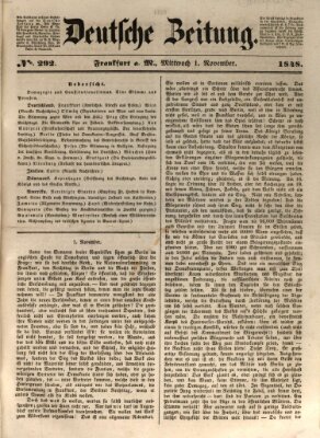 Deutsche Zeitung Mittwoch 1. November 1848