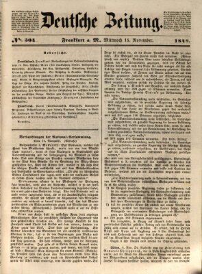 Deutsche Zeitung Mittwoch 15. November 1848