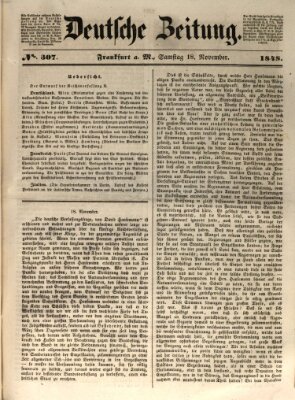 Deutsche Zeitung Samstag 18. November 1848