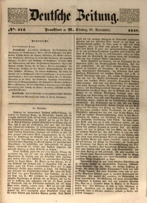 Deutsche Zeitung Dienstag 28. November 1848