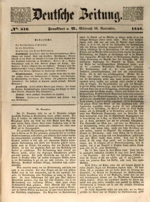 Deutsche Zeitung Mittwoch 29. November 1848