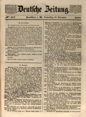 Deutsche Zeitung Donnerstag 30. November 1848