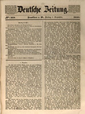 Deutsche Zeitung Freitag 1. Dezember 1848