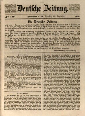 Deutsche Zeitung Samstag 23. Dezember 1848