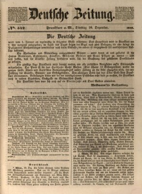 Deutsche Zeitung Dienstag 26. Dezember 1848