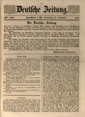 Deutsche Zeitung Donnerstag 28. Dezember 1848