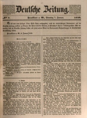 Deutsche Zeitung Sonntag 7. Januar 1849