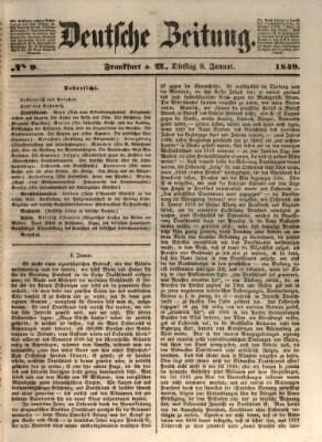 Deutsche Zeitung Dienstag 9. Januar 1849