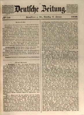 Deutsche Zeitung Samstag 13. Januar 1849